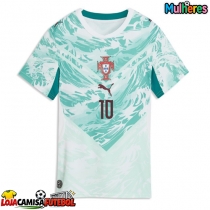 Camisa de Futebol Portugal Bernardo Silva #10 Equipamento Secundário Mulheres Mundo 2026 Manga Curta